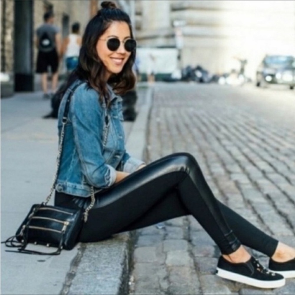 Cabi bexley black faux leather 3397 leggings